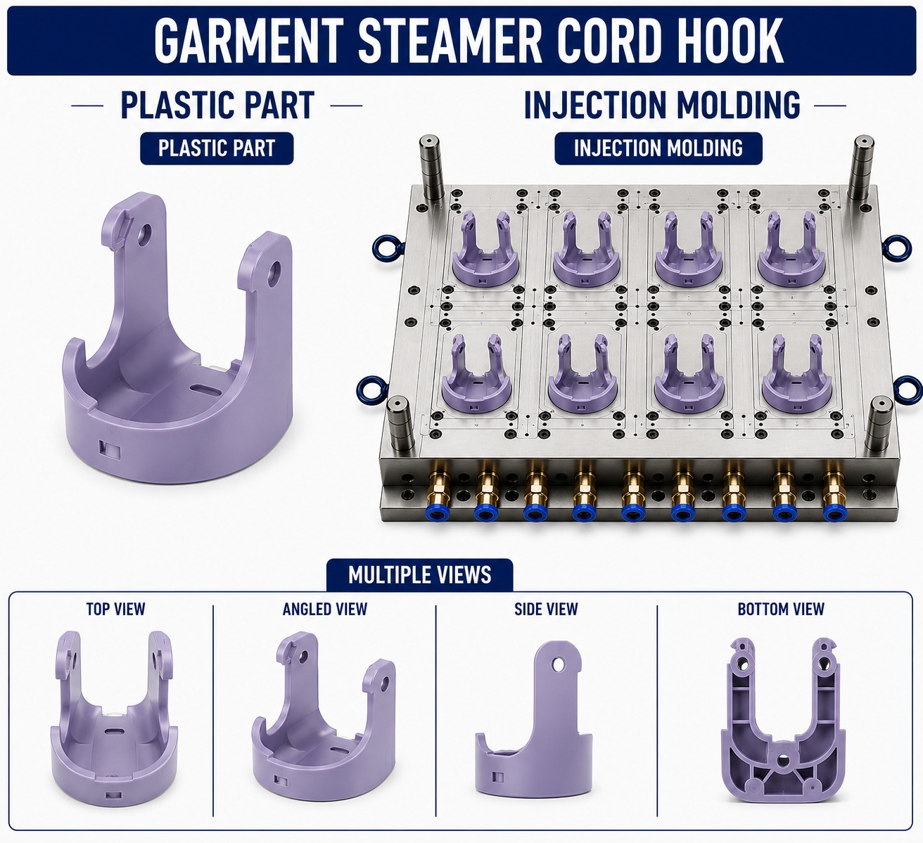 Garment Steamer Plastic Cord Hook Mould and Moulding Service